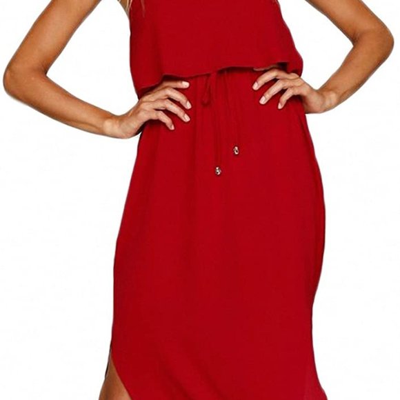 Red Spaghetti Strap Maxi Dress - Picture 9 of 9